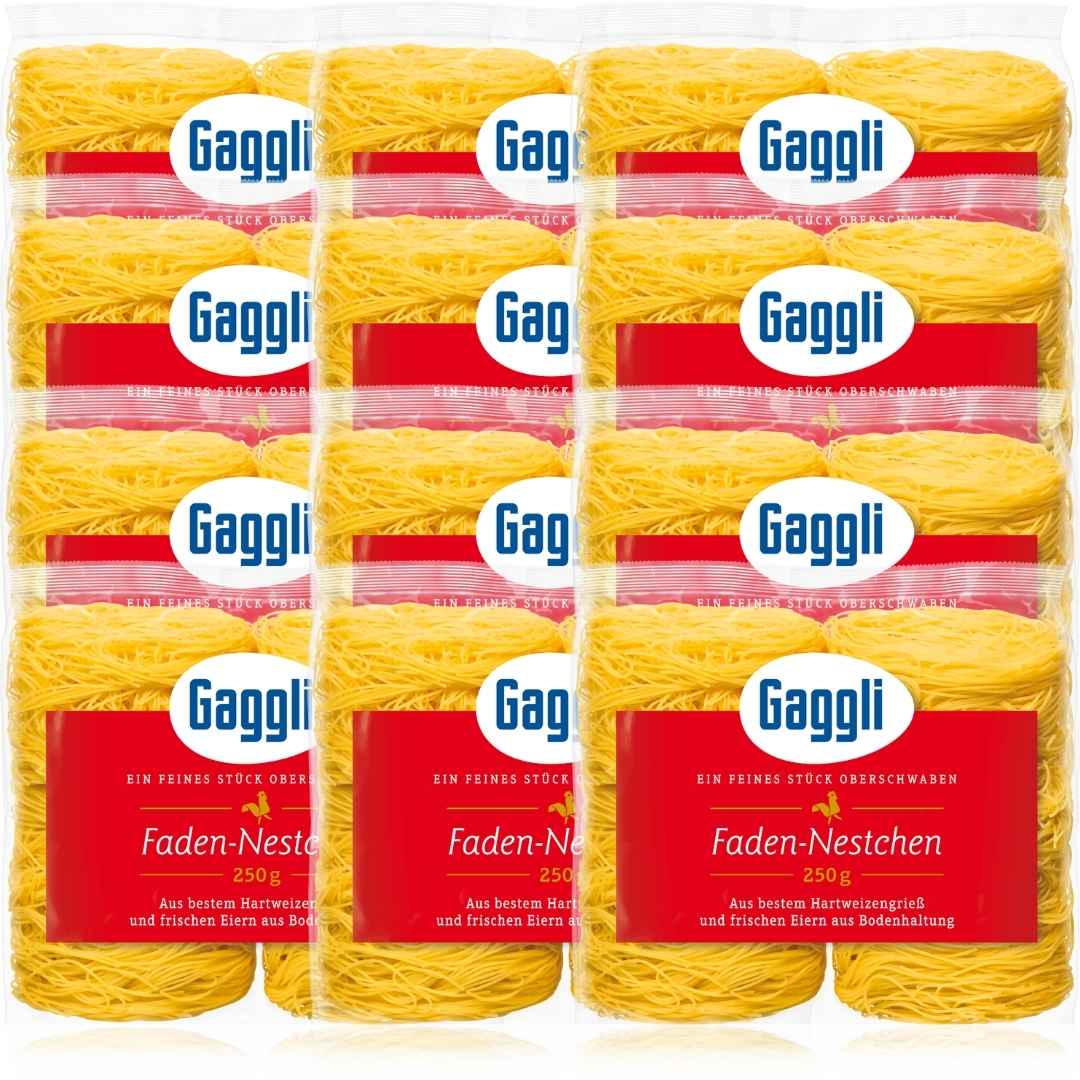 Gaggli Faden Nestchen 250 g – Eiernudeln, 12 Eier