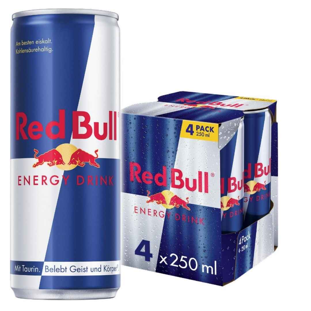 Red Bull Energy Drink 4 x 0,25 l – Energy-Getränk