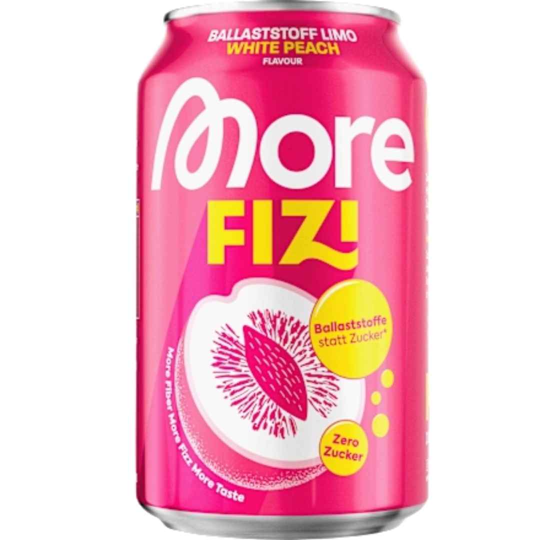 More FIZI White Peach 330 ml – Erfrischungsgetränk