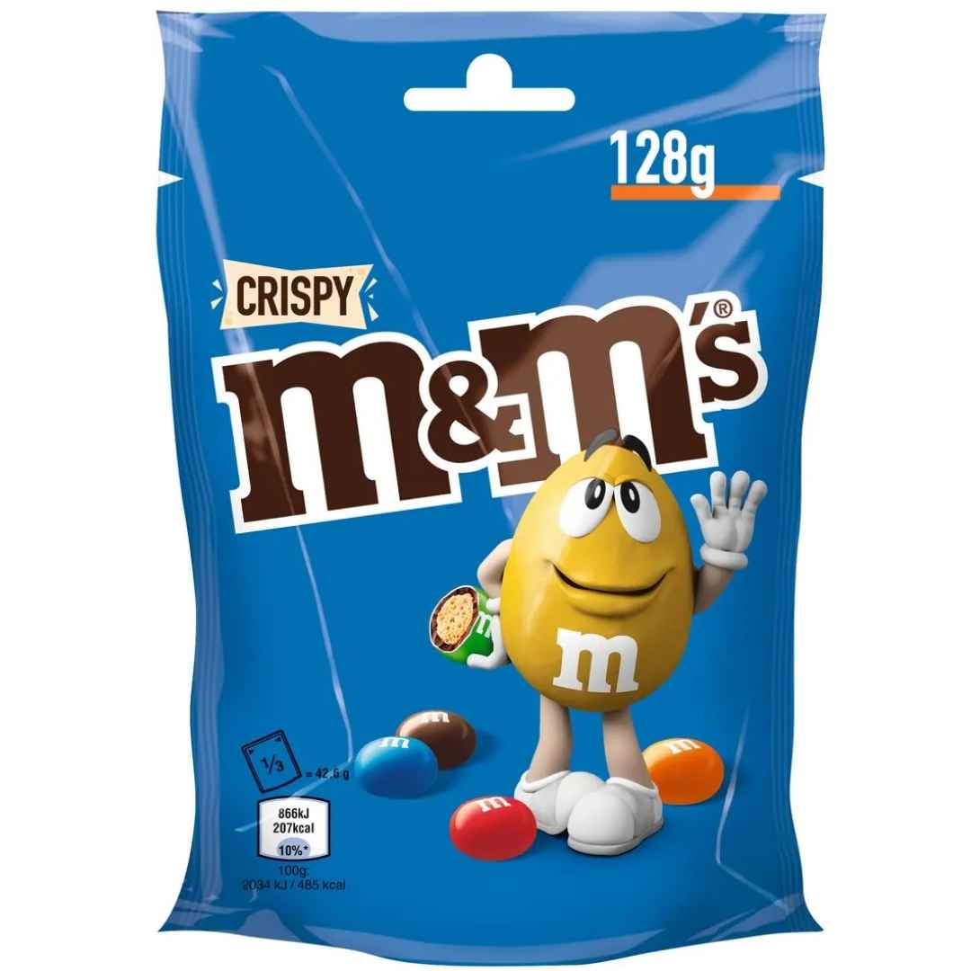 M&M'S® Crispy 128 g – Knusprige Schokolinsen