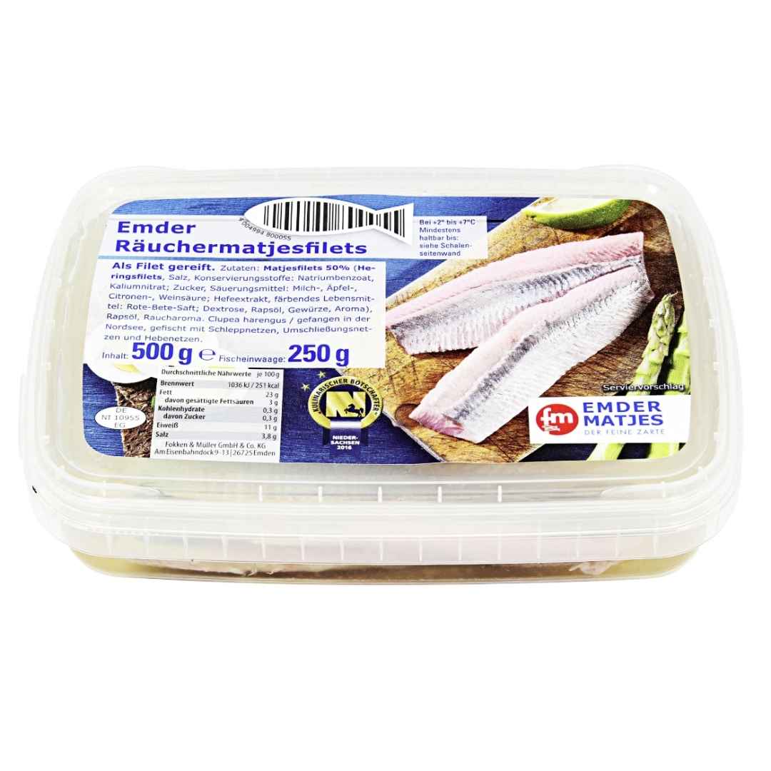 Emder Räuchermatjesfilets 250 g – Geräucherte Matjesfilets