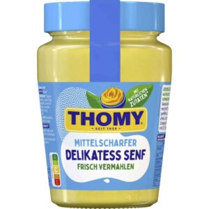 Thomy Delikatess Senf mittelscharf 250 ml – Würziger Senf