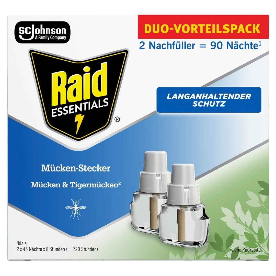 Raid Essentials Mücken-Stecker Nachfüller Doppelpack 64 ml