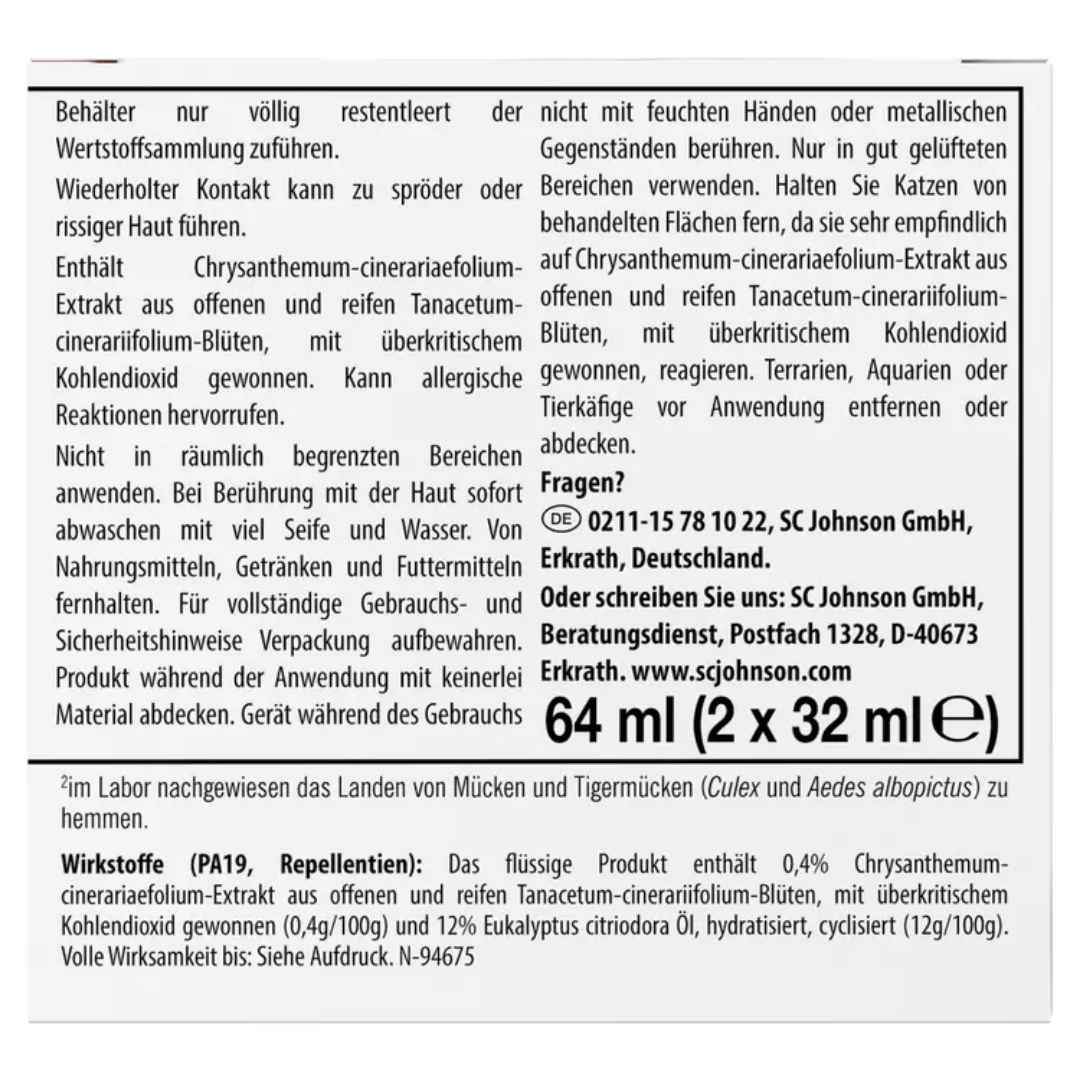 Raid Essentials Mücken-Stecker Nachfüller Doppelpack 64 ml – Bild 2