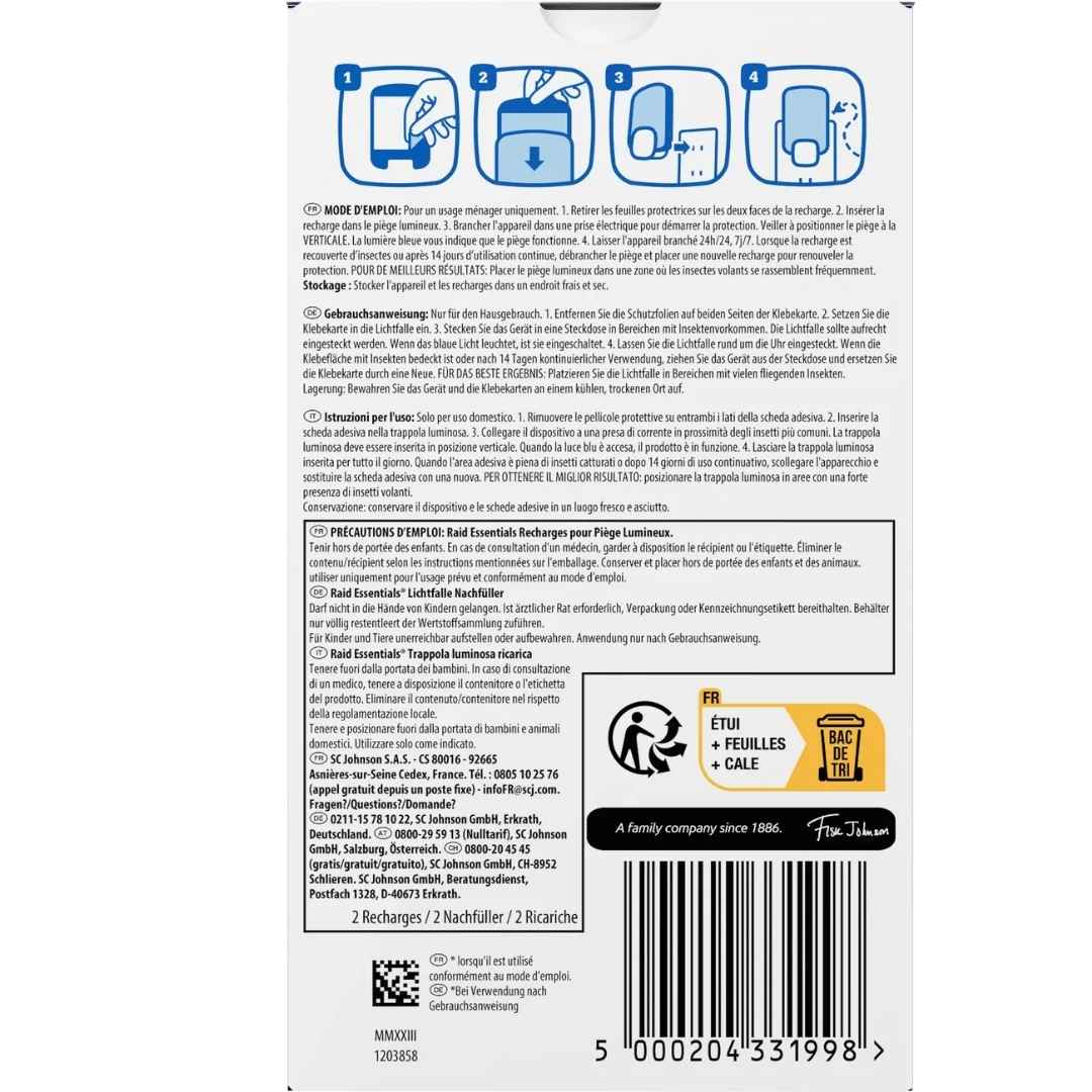 Raid Essentials Lichtfalle Nachfüller 2 St. – Klebeflächen – Bild 6