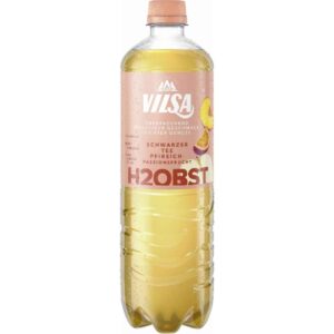 Vilsa H2Obst Schwarzer Tee Pfirsich-Passionsfrucht 750 ml