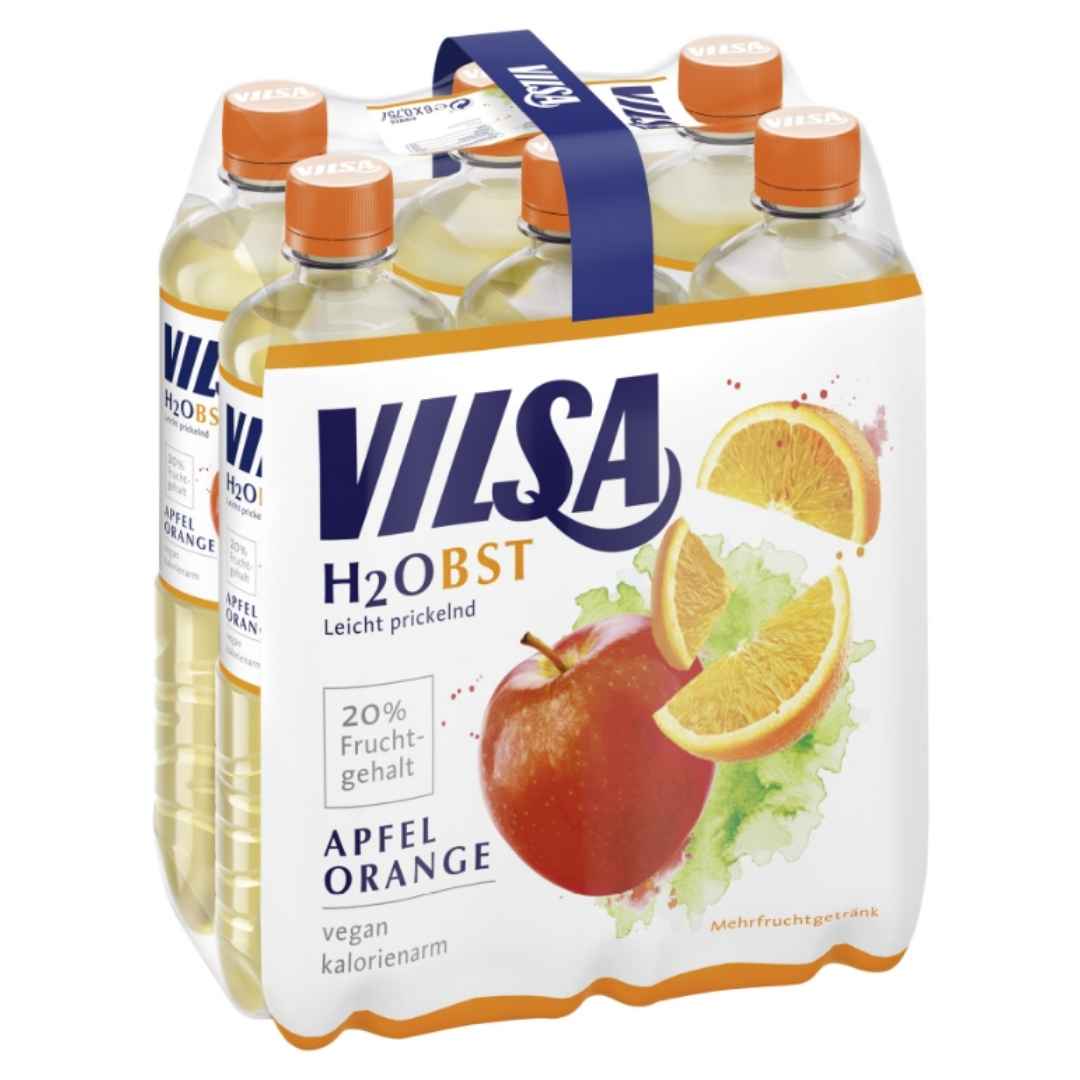 Vilsa H2Obst Apfel-Orange 6 x 0,75 l – Fruchtgetränk