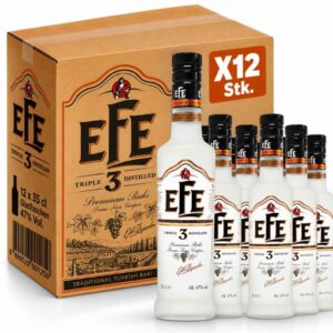 Efe Rakı Triple 3 Distilled 47 % Vol. 12 x 350 ml